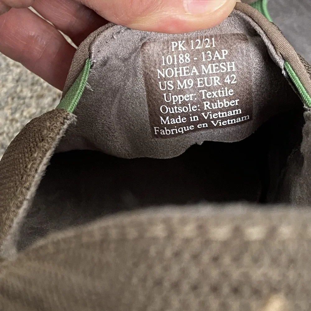 Olukai Nohea Mesh Men Size 9 EU 42 Slip On Sneakers Mustang/Lime Peel